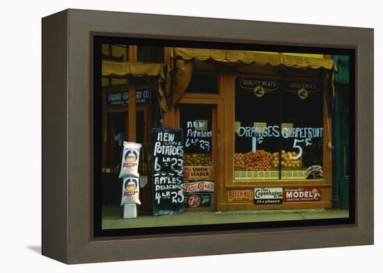 The Grand Grocery Company, Lincoln, Nebraska-John Vachon-Framed Stretched Canvas