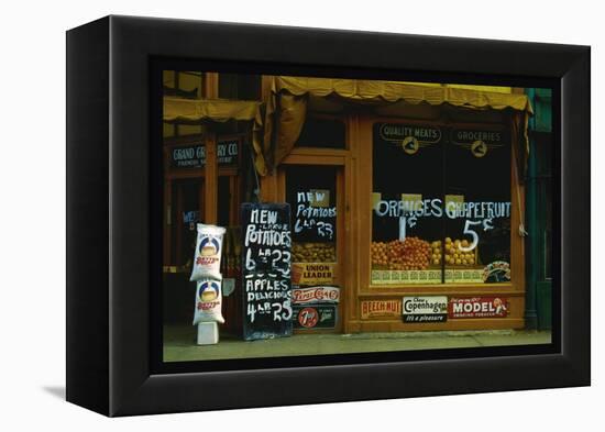 The Grand Grocery Company, Lincoln, Nebraska-John Vachon-Framed Stretched Canvas