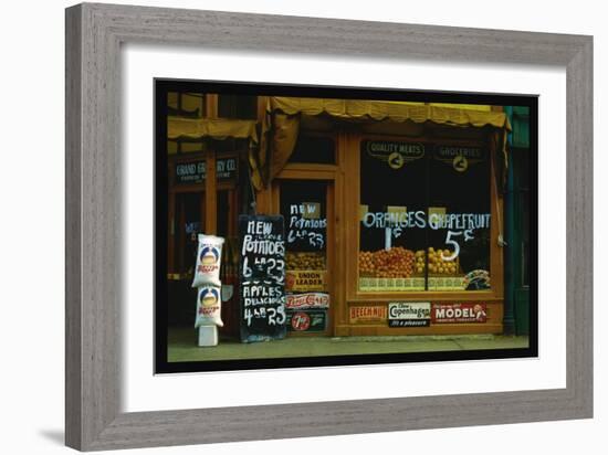 The Grand Grocery Company, Lincoln, Nebraska-John Vachon-Framed Art Print