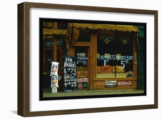 The Grand Grocery Company, Lincoln, Nebraska-John Vachon-Framed Art Print