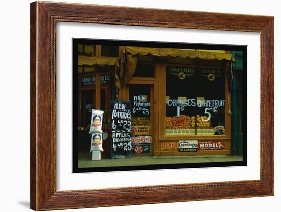 The Grand Grocery Company, Lincoln, Nebraska-John Vachon-Framed Art Print