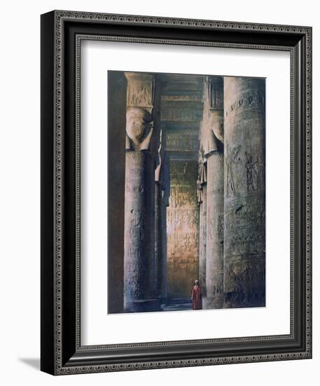 The Grand Hall, Temple of Hathor, Dendera, Egypt, 20th Century-null-Framed Giclee Print