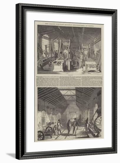 The Grand Junction Railway Engine-Works, at Crewe-null-Framed Giclee Print