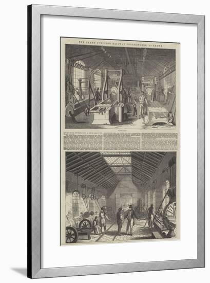 The Grand Junction Railway Engine-Works, at Crewe-null-Framed Giclee Print