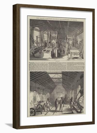 The Grand Junction Railway Engine-Works, at Crewe-null-Framed Giclee Print