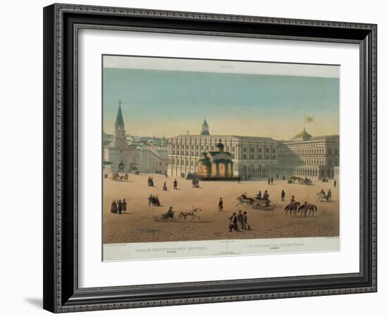 The Grand Kremlin Palace (From a Panoramic View of Moscow in 10 Part), Ca 1848-Philippe Benoist-Framed Giclee Print