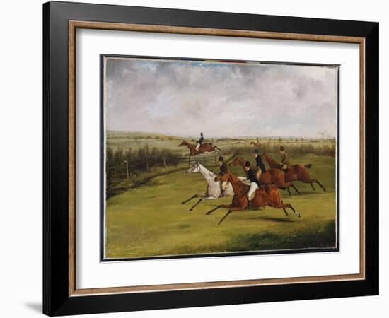 The Grand Leicestershire Steeplechase, March 12Th, 1829: the Field Becomes Select-Henry Thomas Alken-Framed Giclee Print