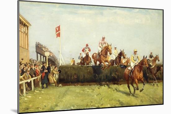 The Grand National Steeplechase: Valentine's Jump-John Sanderson Wells-Mounted Giclee Print