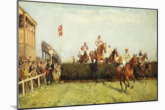 The Grand National Steeplechase: Valentine's Jump-John Sanderson Wells-Mounted Giclee Print