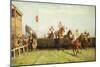 The Grand National Steeplechase: Valentine's Jump-John Sanderson Wells-Mounted Giclee Print