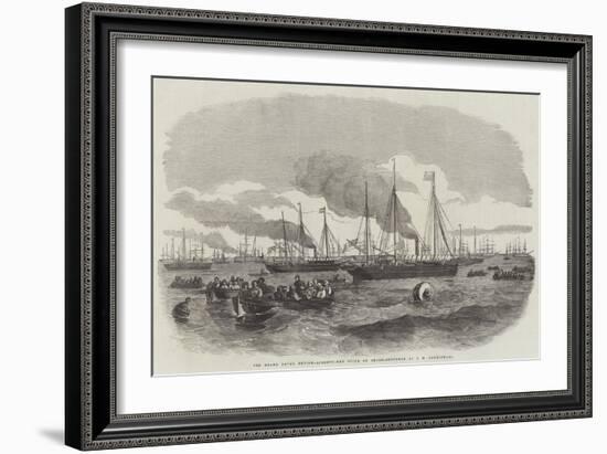 The Grand Naval Review, Liberty-Men Going on Shore-John Wilson Carmichael-Framed Giclee Print