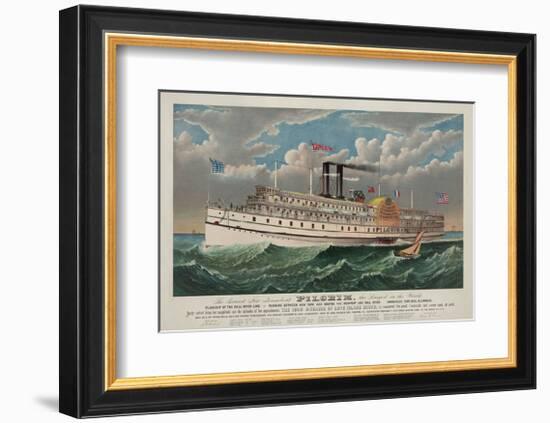 The Grand New Steamboat “Pilgrim”, c. 1883-Currier & Ives-Framed Giclee Print