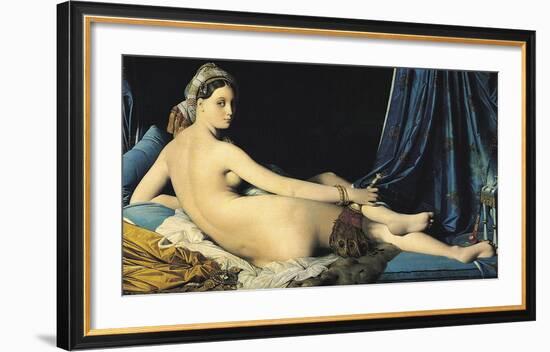 The Grand Odalisque, 1814-Jean Auguste Dominique Ingres-Framed Art Print