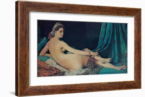 The Grand Odalisque, c.1814-Jean-Auguste-Dominique Ingres-Framed Art Print