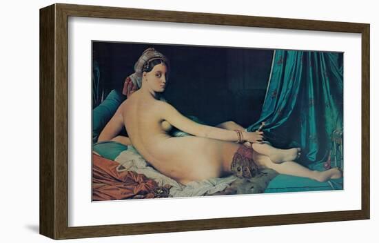 The Grand Odalisque, c.1814-Jean-Auguste-Dominique Ingres-Framed Art Print