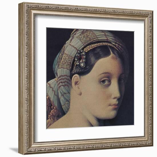 The Grand Odalisque (detail)-Jean-Auguste-Dominique Ingres-Framed Art Print