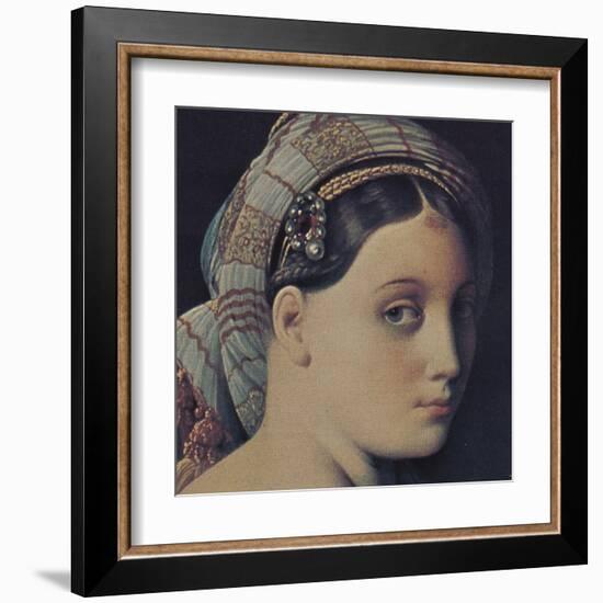 The Grand Odalisque (detail)-Jean-Auguste-Dominique Ingres-Framed Art Print