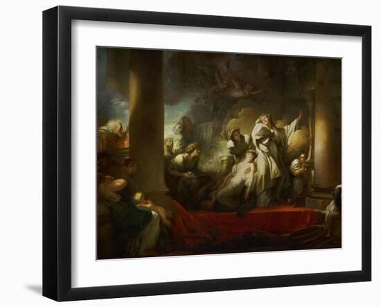 The Grand Priest Coresus Sacrifices Himself to Save Callirhoe (Pausanias, VII, 21)-Jean-Honoré Fragonard-Framed Giclee Print