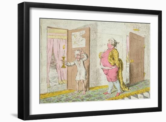 The Grand-Signior Retiring, Published by Hannah Humphrey in 1796-James Gillray-Framed Giclee Print