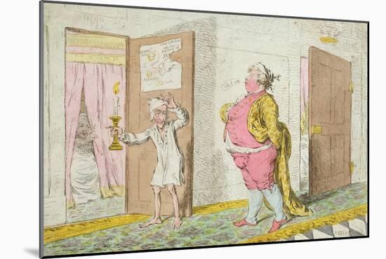 The Grand-Signior Retiring, Published by Hannah Humphrey in 1796-James Gillray-Mounted Giclee Print