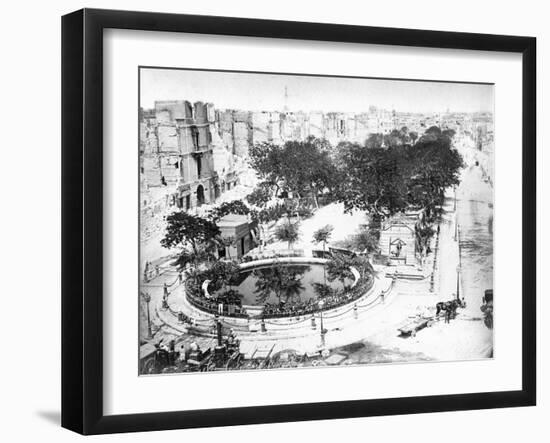 The Grand Square after the Fire, Alexandria, Egypt, C1910S-null-Framed Giclee Print