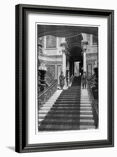 The Grand Staircase, Buckingham Palace, London, 1900-null-Framed Giclee Print