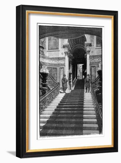 The Grand Staircase, Buckingham Palace, London, 1900-null-Framed Giclee Print