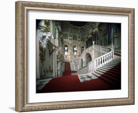 The Grand Staircase of the Winter Palace, 1756-1761-Bartolomeo Francesco Rastrelli-Framed Photographic Print