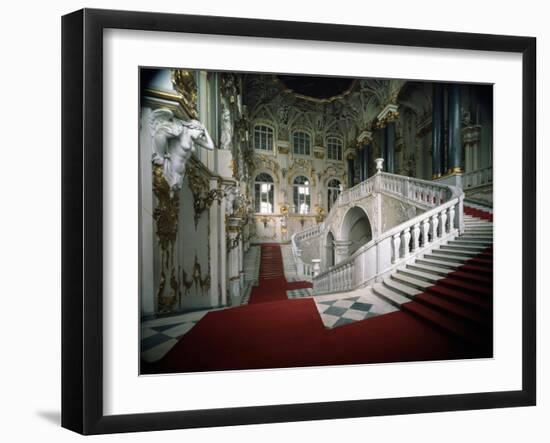 The Grand Staircase of the Winter Palace, 1756-1761-Bartolomeo Francesco Rastrelli-Framed Photographic Print