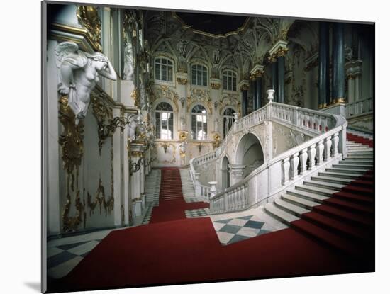The Grand Staircase of the Winter Palace, 1756-1761-Bartolomeo Francesco Rastrelli-Mounted Photographic Print