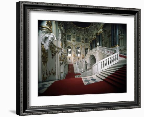 The Grand Staircase of the Winter Palace, 1756-1761-Bartolomeo Francesco Rastrelli-Framed Photographic Print