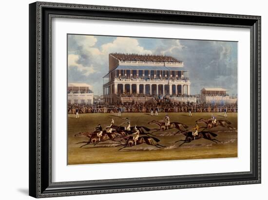 The Grand Stand at Epsom Races, Print Made by Charles Hunt, 1836-James Pollard-Framed Giclee Print