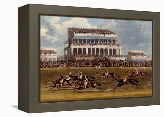 The Grand Stand at Epsom Races, Print Made by Charles Hunt, 1836-James Pollard-Framed Premier Image Canvas