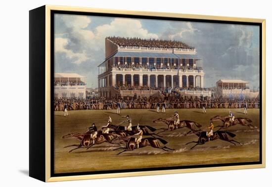 The Grand Stand at Epsom Races, Print Made by Charles Hunt, 1836-James Pollard-Framed Premier Image Canvas