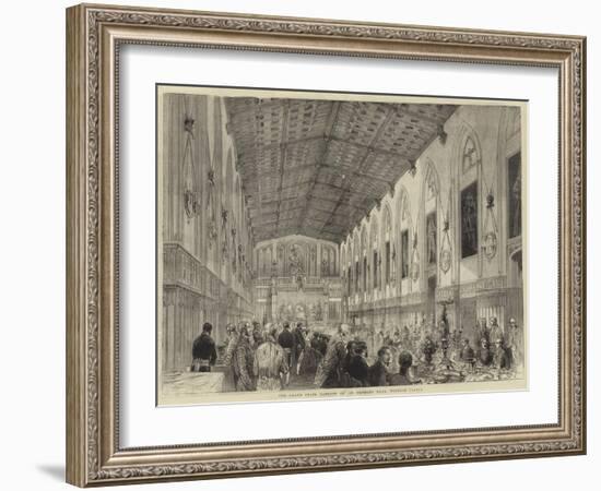 The Grand State Banquet in St George's Hall, Windsor Castle-null-Framed Giclee Print