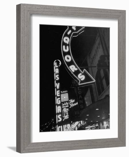 The Grand Strip of Las Vegas Lighting Up-Loomis Dean-Framed Photographic Print