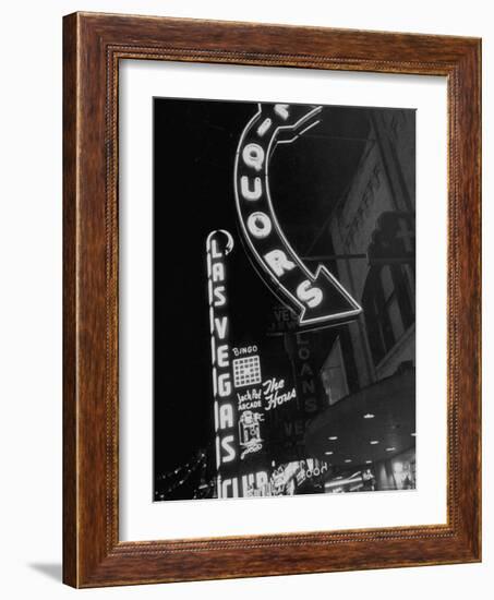 The Grand Strip of Las Vegas Lighting Up-Loomis Dean-Framed Photographic Print