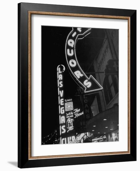 The Grand Strip of Las Vegas Lighting Up-Loomis Dean-Framed Photographic Print