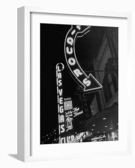 The Grand Strip of Las Vegas Lighting Up-Loomis Dean-Framed Photographic Print