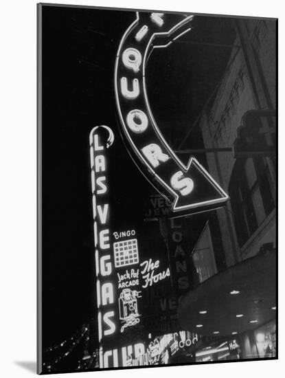 The Grand Strip of Las Vegas Lighting Up-Loomis Dean-Mounted Photographic Print