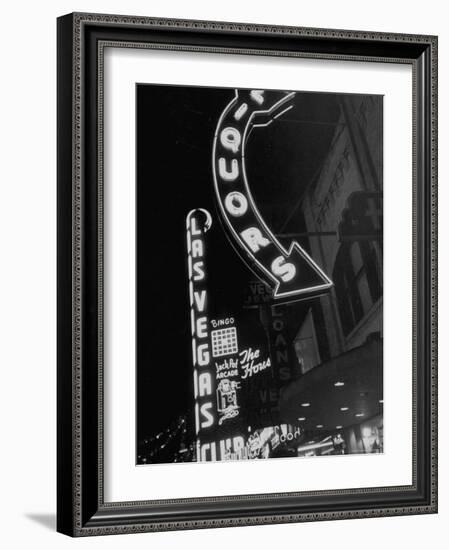 The Grand Strip of Las Vegas Lighting Up-Loomis Dean-Framed Photographic Print