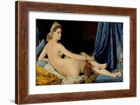 The Grande Odalisque, 1814-Jean-Auguste-Dominique Ingres-Framed Giclee Print