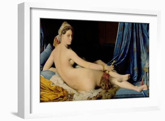 The Grande Odalisque, 1814-Jean-Auguste-Dominique Ingres-Framed Giclee Print