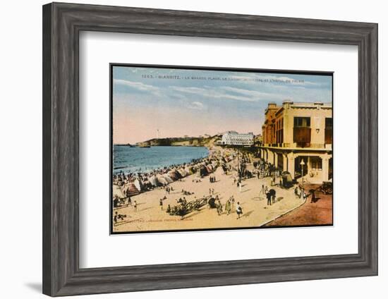 The Grande Plage at Biarritz, with the Casino and the Hotel Du Palais-null-Framed Photographic Print