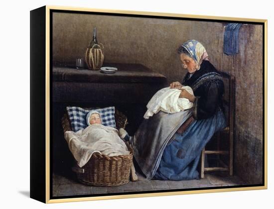 The Grandmother, 1865-Silvestro Lega-Framed Premier Image Canvas