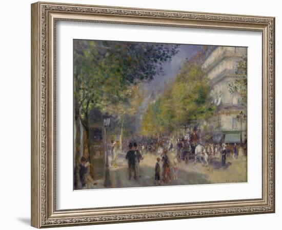 The Grands Boulevards, 1875-Pierre-Auguste Renoir-Framed Giclee Print