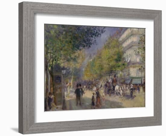 The Grands Boulevards, 1875-Pierre-Auguste Renoir-Framed Giclee Print