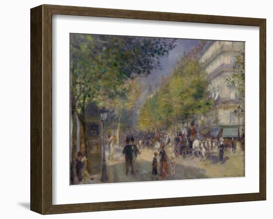 The Grands Boulevards, 1875-Pierre-Auguste Renoir-Framed Giclee Print