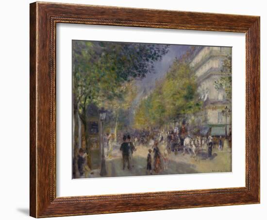 The Grands Boulevards, 1875-Pierre-Auguste Renoir-Framed Giclee Print