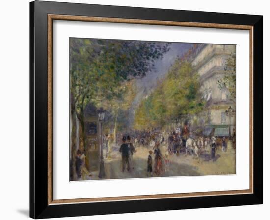 The Grands Boulevards, 1875-Pierre-Auguste Renoir-Framed Giclee Print